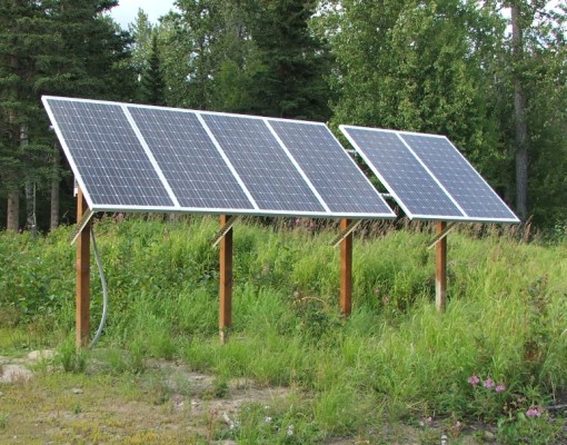 Homemade solar pv panel rack