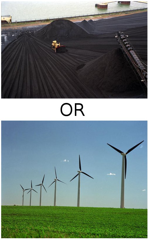 coal or wind power