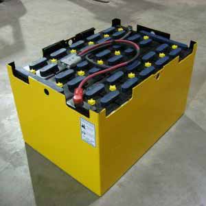 Deep cycle forklift battery bank