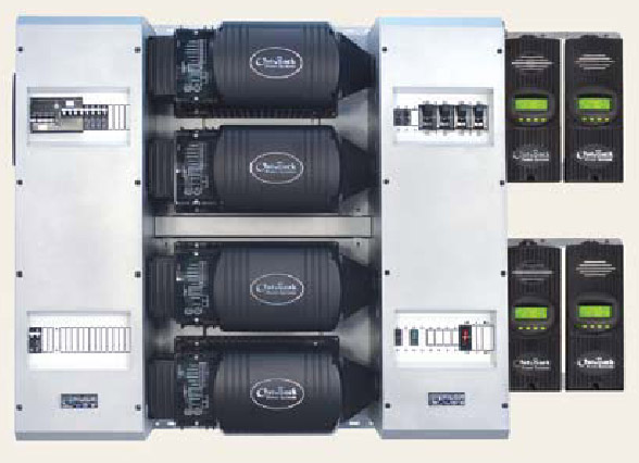 stacked outback inverters