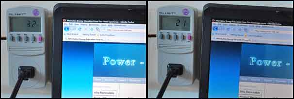 kill a watt laptop monitor test